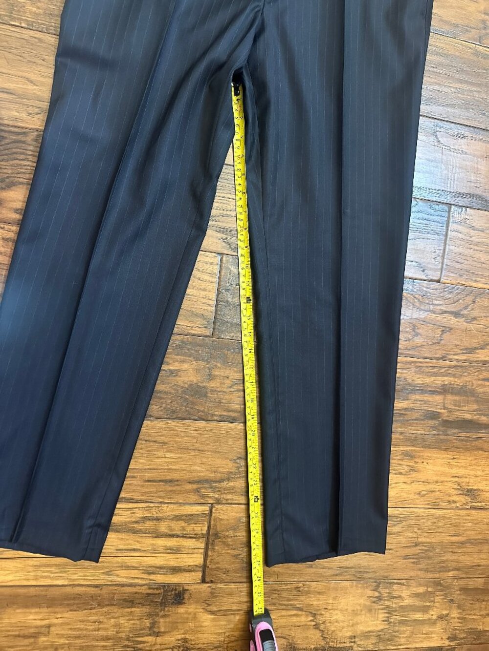 Canali Exclusive Navy Pinstripe Suit US 40R 100% Wool Super 150's - Picture 5 of 12